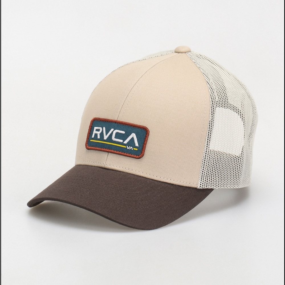 RVCA Tan and Brown Hat